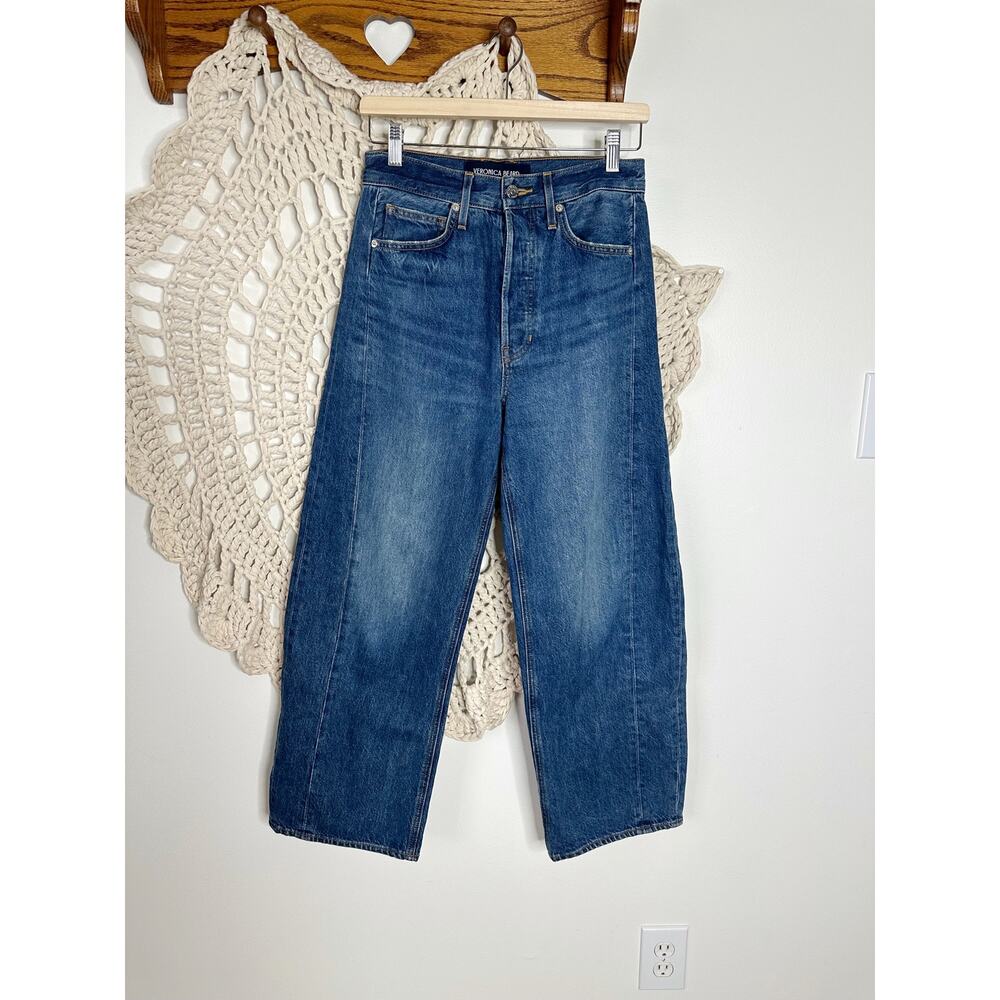 Veronica Beard Ryder Saddle Ankle Barrel High Rise Jeans Size 4/26